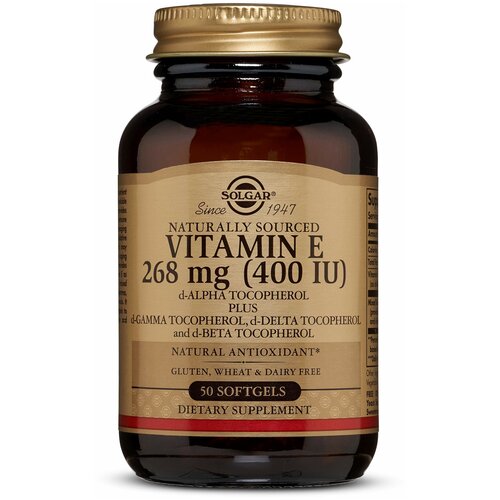 Витамин E Solgar Vitamin E 268 mg. 400IU 50 гел. капс фотография