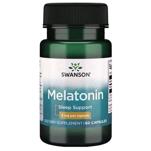 Капсулы SWANSON Melatonin, 3 мг, 60 шт. фотография