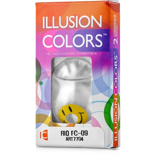 Контактные линзы ILLUSION Сolors Rio, 2 шт., R 8,6, D 0, fc-09 фотография