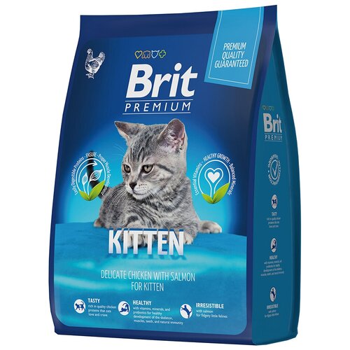 Корм Brit Premium Kitten для котят, с курицей, 8 кг фотография