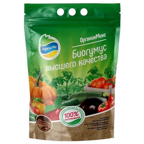 Удобрение Organic Mix Биогумус, 4 л, 2500 г, 1 уп. фотография