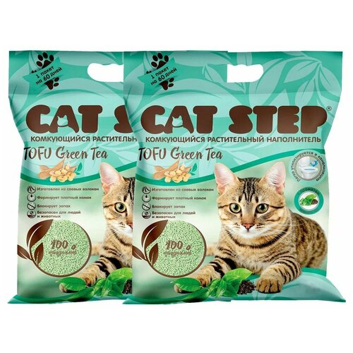 CAT STEP TOFU GREEN TEA - Кэт степ наполнитель комкующийся для туалета кошек (12 + 12 л) фотография