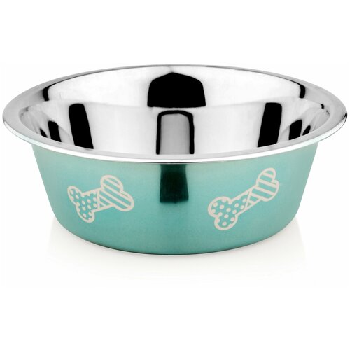 Миска Lilli Pet METAL STAR Paw&bone для животных, 240мл, голубая фотография