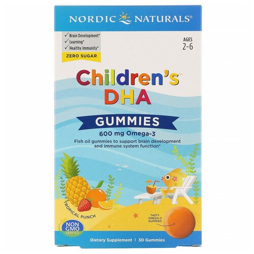 Nordic Naturals Children's DHA 30 chewables / Нордик Нэчуралс Чилдренс ДХА (ДГК) 30 жев таб фотография