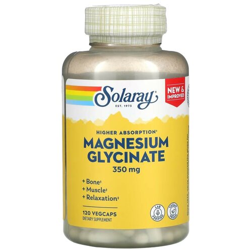 Solaray Magnesium Glycinate (Глицинат магния с высокой усвояемостью) 350 мг 120 капсул фотография