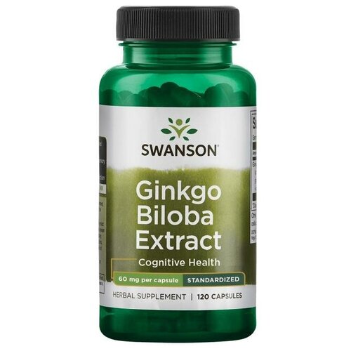 Капсулы SWANSON Ginkgo Biloba Extract, 80 г, 60 мг, 120 шт. фотография