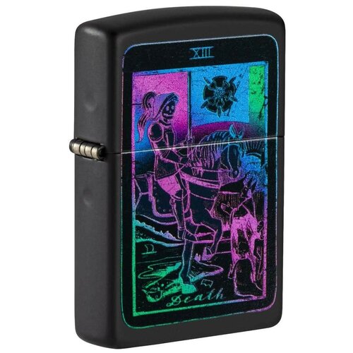 фотография Зажигалка Zippo 49698 бензиновая Tarot Card Black Matte, купить за 7336 р