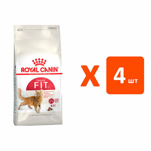 ROYAL CANIN FIT 32 для активных взрослых кошек 0,2 кг х 4 шт фотография