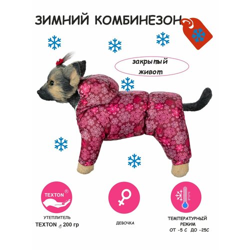 Зимний комбинезон для собак DOGMODA Снежинка девочка размер 5 фотография