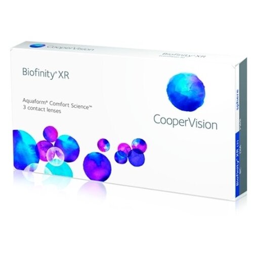 Контактные линзы CooperVision Biofinity XR, 3 шт., R 8,6, D -12,5, прозрачный, 1 уп. фотография