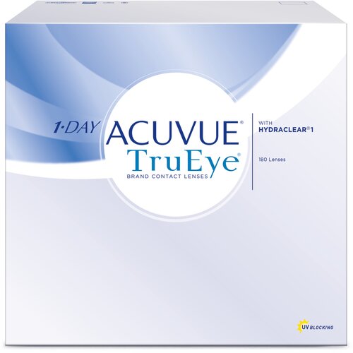 Контактные линзы ACUVUE 1-Day TruEye, 180 шт., R 8,5, D -0,5 фотография