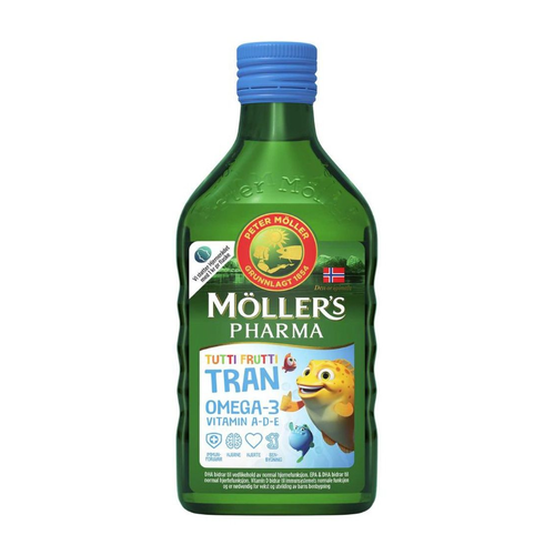 Омега-3 детский рыбий жир из печени трески MOLLERS TUTTI-FRUTTI 250 ml фотография