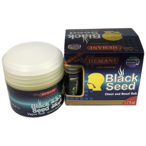 Мазь Hemani Black Seed с черным тмином - согревающее средство от гриппа, боли фотография