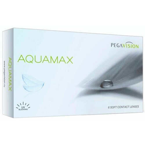 Контактные линзы Pegavision Aquamax., 6 шт., R 8,6, D -10, прозрачный, 1 уп. фотография