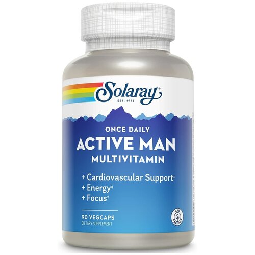 Solaray Once Daily Active Man (Мужские мультивитамины раз в день) 90 капсул фотография