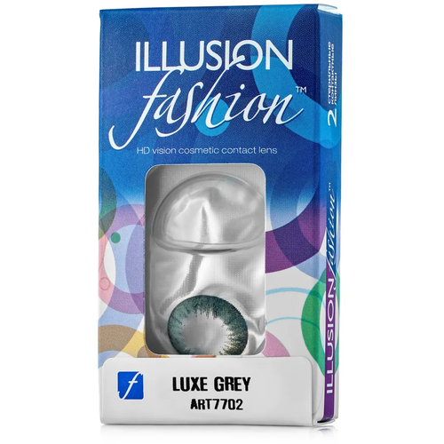 Контактные линзы ILLUSION Fashion Luxe, 2 шт., R 8,6, D -4, grey фотография