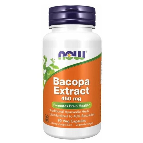 Bacopa Extract, 450 мг, 100 г, 90 шт. фотография