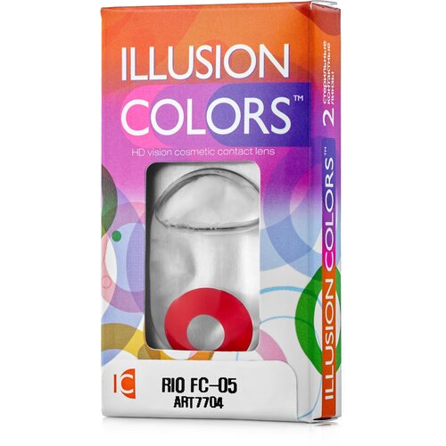 Контактные линзы ILLUSION Сolors Rio, 2 шт., R 8,6, D 0, fc-05 фотография