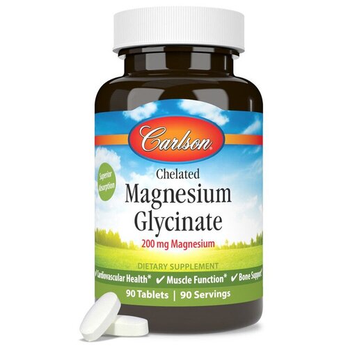 Carlson Chelated Magnesium Glycinate 200 мг 90 таблеток фотография