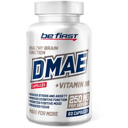 Для здоровья мозга Be First DMAE + Vitamin B6, 60 капсул фотография