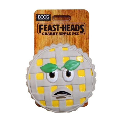 Игрушка   для собак  DOOG Feast-Heads Crabby Apple Pie,  серый/желтый фотография