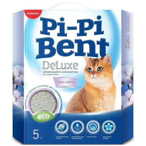 Pi Pi Bent Deluxe Clean cotton Наполнитель коробка (5 кг) фотография